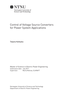 Control of Voltage Source Converters for Power System