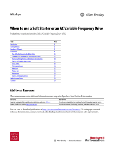 When to use a Soft Starter or an AC Variable Frequency Drive