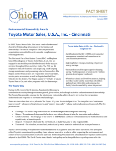 Toyota Motor Sales, USA, Inc. - Cincinnati