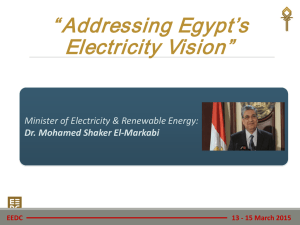 “Addressing Egypt`s Electricity Vision”