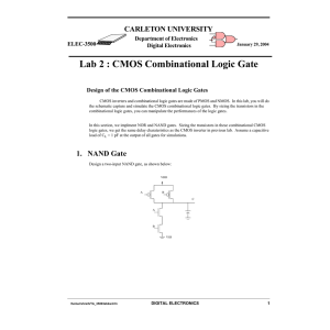 Lab 2 : CMOS Combinational Logic Gate