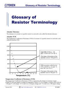 Glossary of Resistor Terminology.