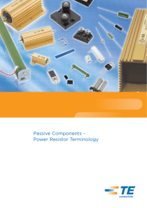 Passives: Power Resistor Terminology