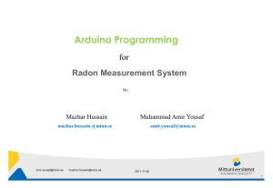 Arduino for Radon Measurement System