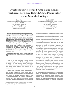 Synchronous Reference Frame Based Control