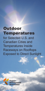 Outdoor Temperatures - Copper Development Association