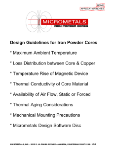 Design Guidelines for Iron Powder Cores * Maximum Ambient