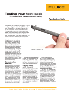 Testing your test leads for electrical measurement safety