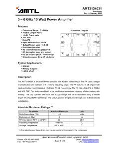 5 – 6 GHz 10 Watt Power Amplifier