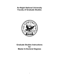 An-Najah National University Faculty of Graduate Studies