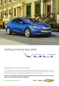 2016 Volt: Getting to Know Your Vehicle | Chevrolet