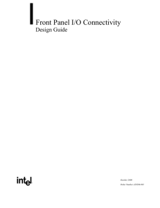 Front Panel I/O Connectivity