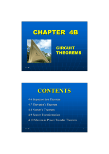 CIRCUIT THEOREMS