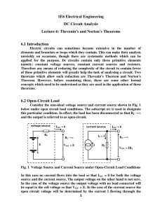 Lecture 06 Thevenin Norton Theorems