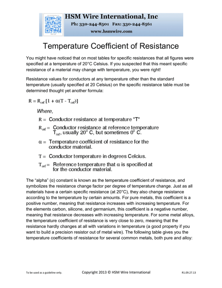 temperature-coefficient-of-resistance