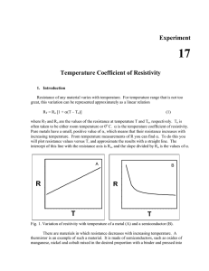 Experiment Temperature Coefficient of Resistivity