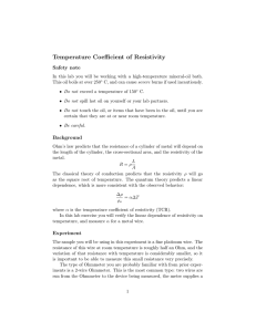 Temperature Coefficient of Resistivity