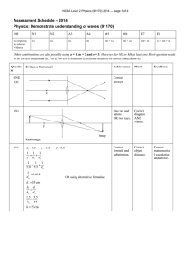 NCEA Level 2 Physics (91170) 2014
