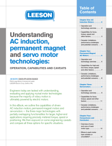 Understanding AC induction, permanent magnet and servo motor