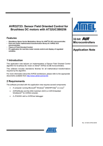 AVR32723: Sensor Field Oriented Control for Brushless DC