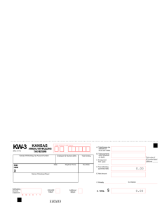 KW-3 - Kansas Department of Revenue