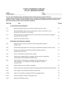 natef automotive task list aut 112 – braking systems