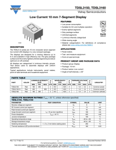 TDSL3150, TDSL3160 Low Current 10 mm 7