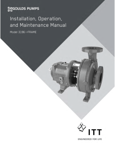 Installation, Operation, and Maintenance Manual