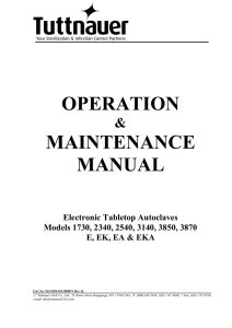 operation maintenance manual