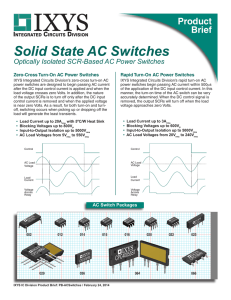 Solid State AC Switches - IXYS Integrated Circuits Division