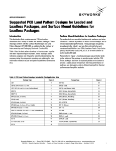 Suggested PCB Land Pattern Designs for Leaded