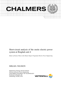 Short-circuit analysis of the onsite electric power system at Ringhals