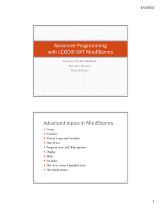 Advanced Programming with LEGO® NXT