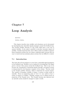Loop Analysis - Control and Dynamical Systems