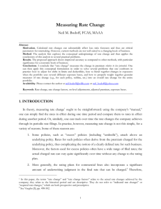 Measuring Rate Change - Casualty Actuarial Society