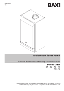 Baxi Duo-Tec Installation and Service Manual