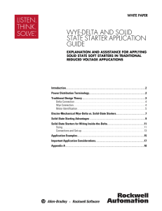 wye-delta and solid state starter application guide