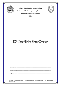 EX2: Star/Delta Motor Starter