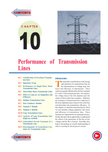 Performance of Transmission Lines