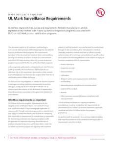 UL Mark Surveillance Requirements