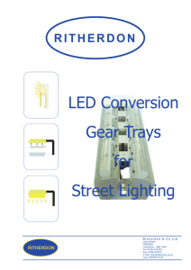 LED Conversion Gear Trays for Street Lighting