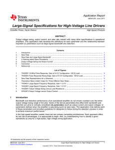 Large-Signal Specifications for High-Voltage