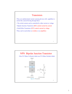 Transistors NPN Bipolar Junction Transistor