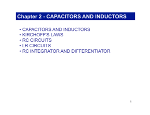 Chapter 2 - CAPACITORS AND INDUCTORS