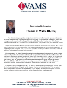 Thomas C. Watts, III, Esq.