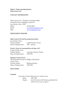 Mikal C. Watts` Resume