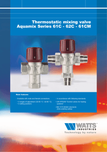 Thermostatic mixing valve Aquamix Series 61C