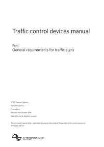 Traffic control devices manual - Part 1: General requirements for