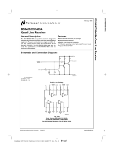 DS1489/DS1489A Quad Line Receiver