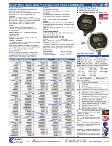 Cecomp® Battery Powered Digital Pressure Gauges with Min/Max